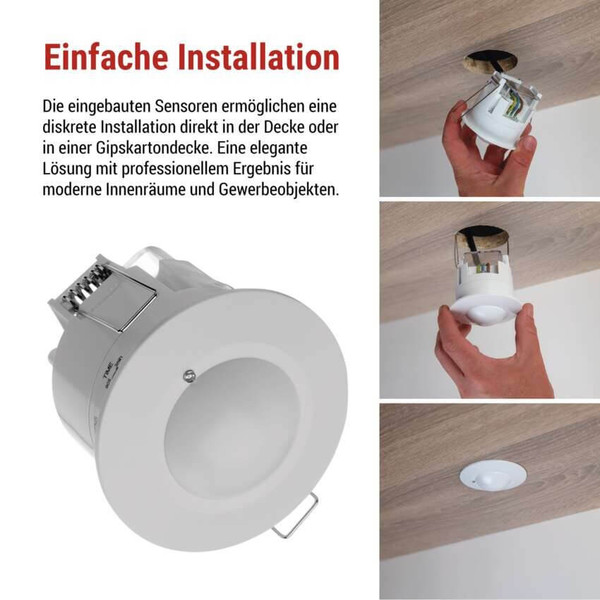 Emos Bewegungsmelder Mikrowelle 8m 1200W 75x75mm Weiß GS22111