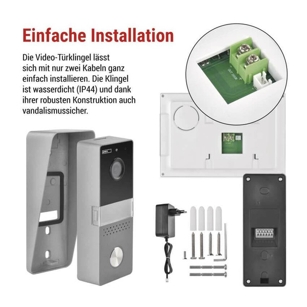 Emos Video-Türsprechanlage EM-04Z 2WIRE Set WiFi IP44 H2060