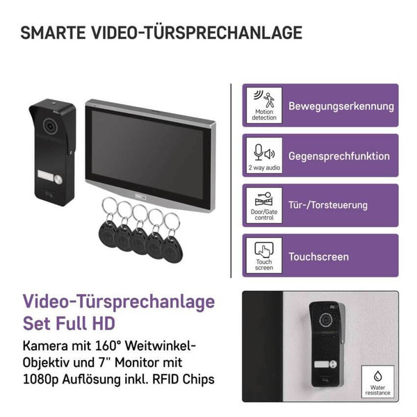 Emos Video-Türsprechanlage GoSmart IP-750A Set WiFi SD-Karte Cloud H4020