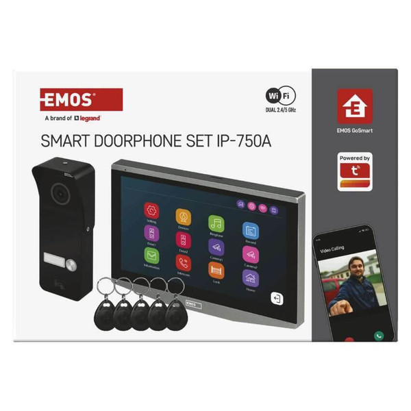 Emos Video-Türsprechanlage GoSmart IP-750A Set WiFi SD-Karte Cloud H4020