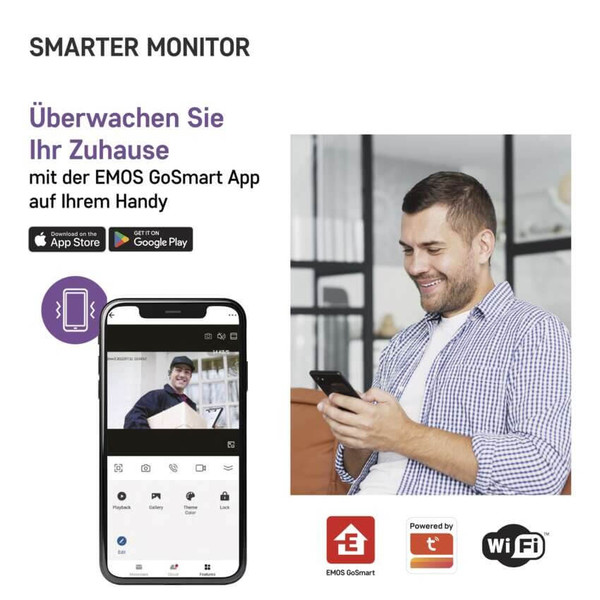 Emos Innenstation Monitor GoSmart IP-750B 7 Zoll IPS für IP-750A H4021