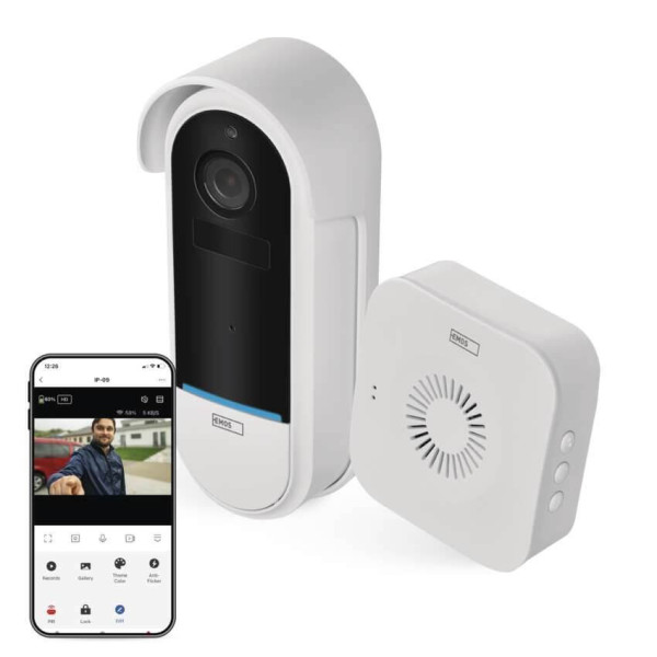 Emos Video-Türklingel GoSmart IP-15S WiFi Akku IP65 H4032