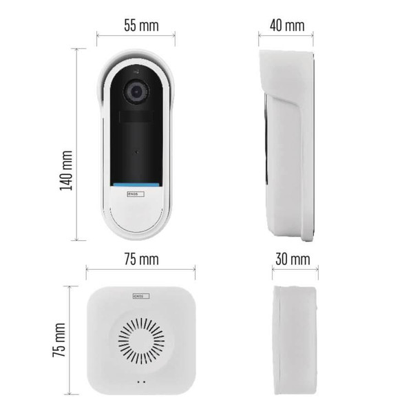 Emos Video-Türklingel GoSmart IP-15S WiFi Akku IP65 H4032