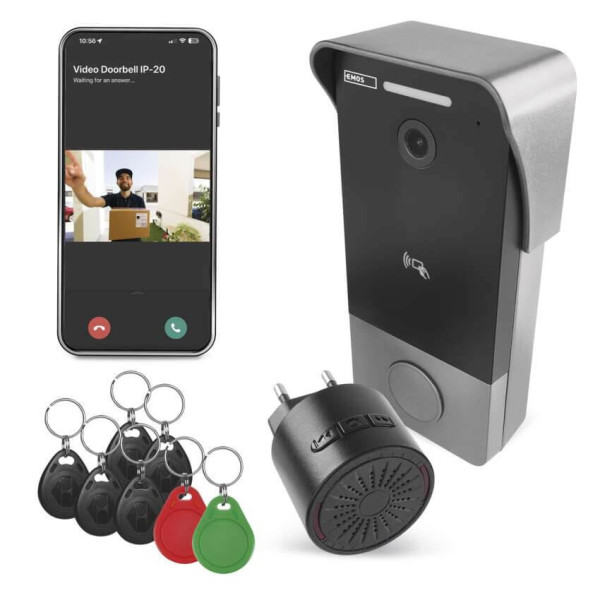 Emos Video-Türklingel GoSmart IP-20PoE PoE 160° IP44 H4033