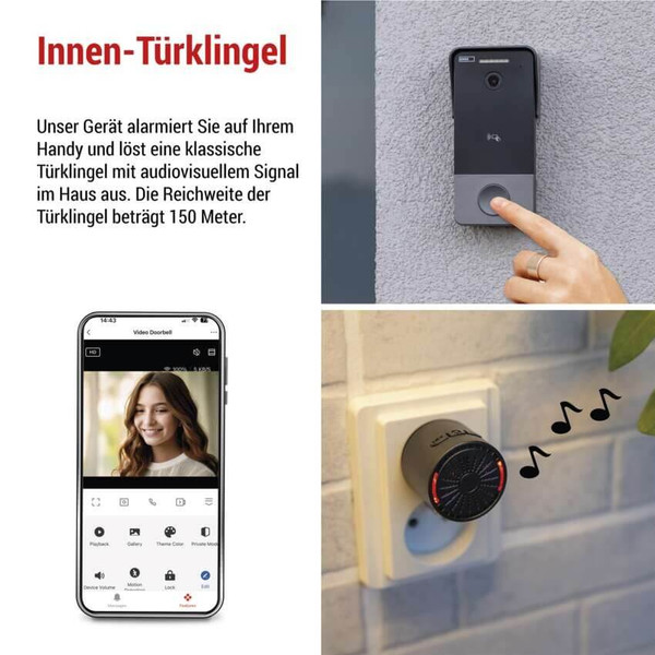 Emos Video-Türklingel GoSmart IP-20PoE PoE 160° IP44 H4033