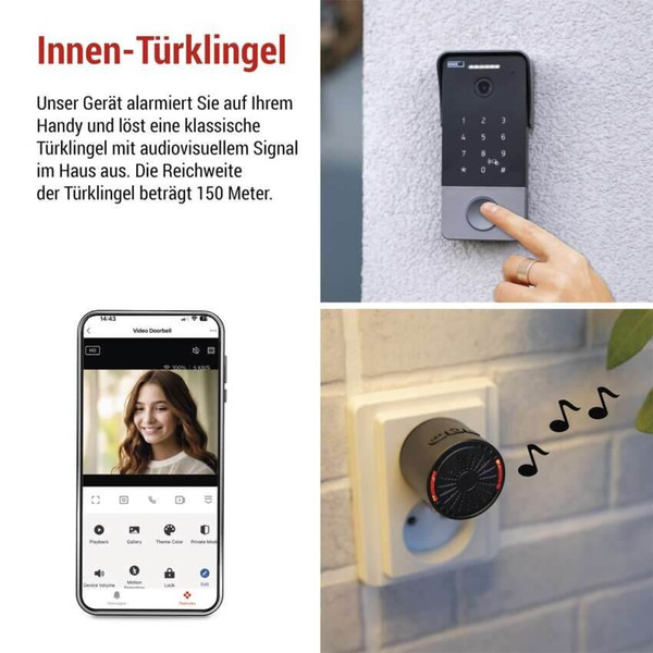 Emos Video-Türklingel GoSmart IP-21PoE mit Keypad PoE IP44 H4034