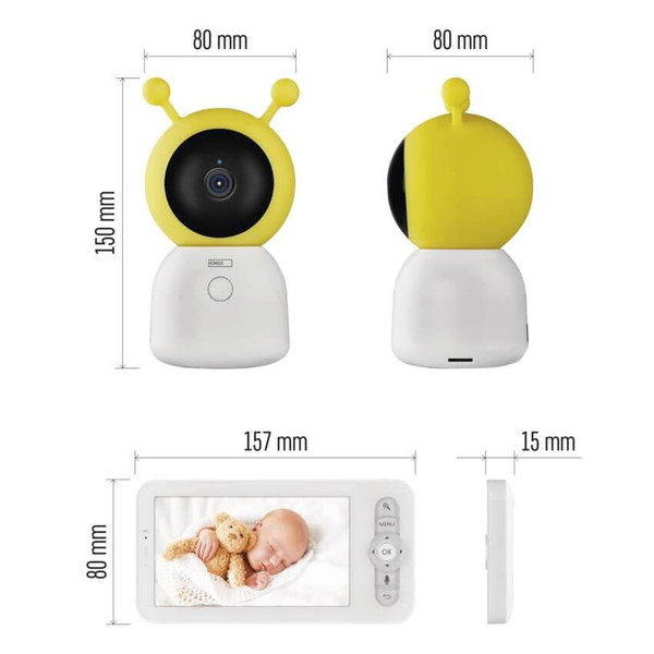 Emos IP-Kamera GoSmart IP-500 GUARD Babyphone mit Monitor H4052