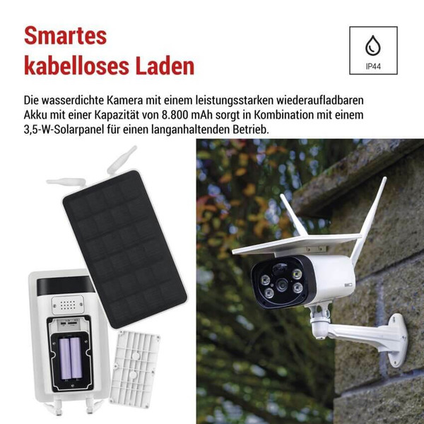 Emos IP-Kamera GoSmart IP-600 EYE WiFi Bluetooth Solarpanel H4056