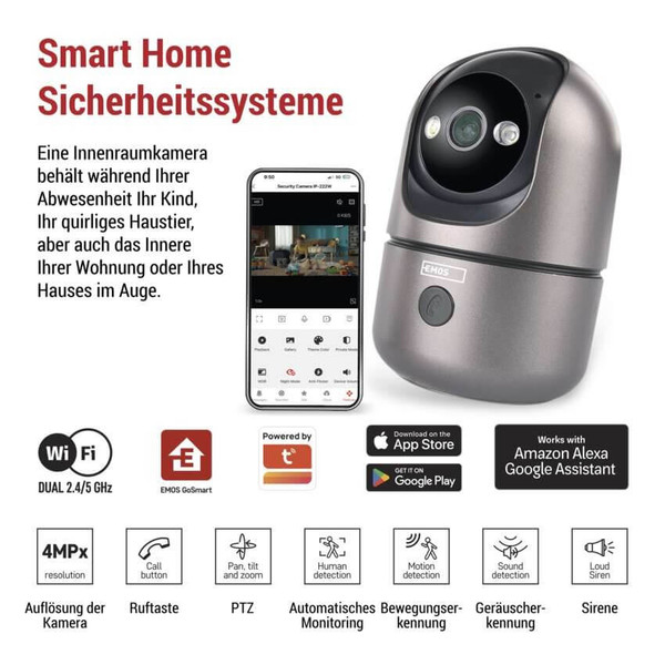 Emos IP-Kamera GoSmart IP-220W PTZ WiFi Innen H4062
