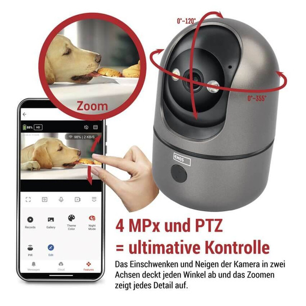 Emos IP-Kamera GoSmart IP-220W PTZ WiFi Innen H4062