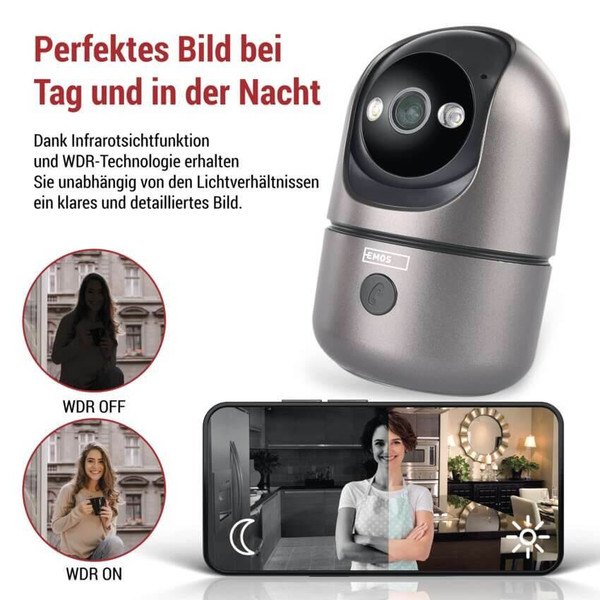 Emos IP-Kamera GoSmart IP-220W PTZ WiFi Innen H4062