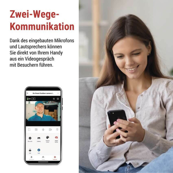 Emos IP-Kamera GoSmart IP-1300 LANTERN mit E27-Fassung Schwarz H4074