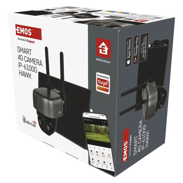 Emos IP-Kamera GoSmart IP-6100G HAWK 4G LTE Solarpanel H4168
