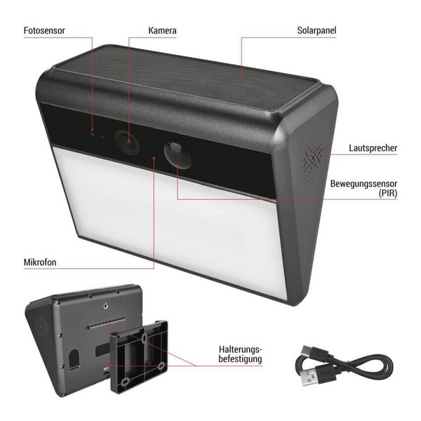 Emos IP-Kamera GoSmart IP-1100G WALL Solarpanel Akku H4170
