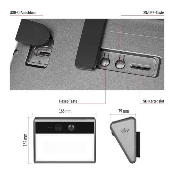 Emos IP-Kamera GoSmart IP-1100G WALL Solarpanel Akku H4170