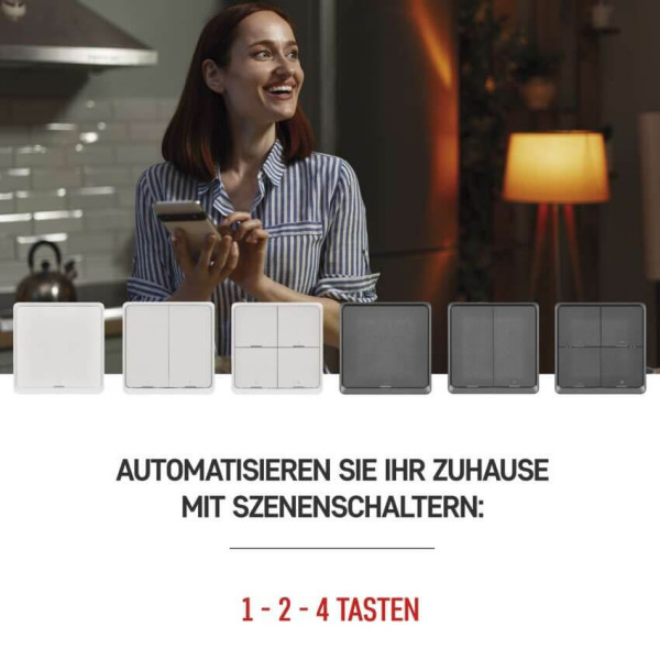Emos GoSmart Portabler Szenenschalter IP-2001ZB ZigBee 3.0 1 Taste Schwarz H5014