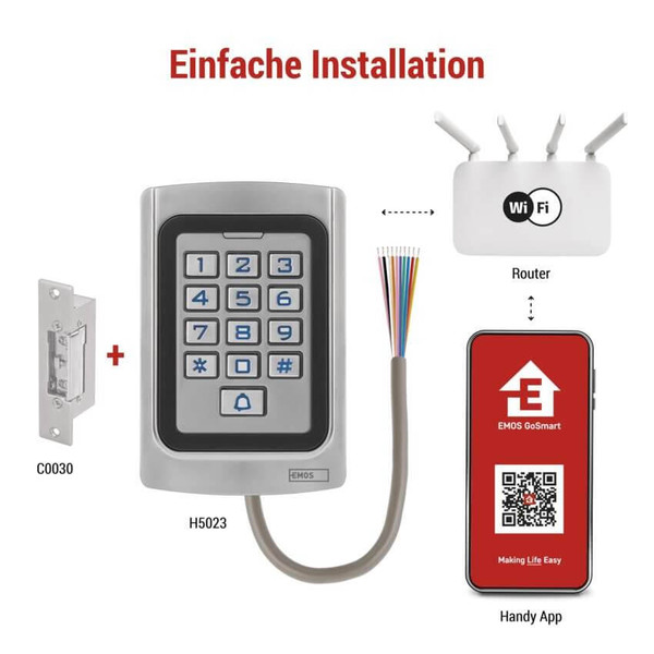 Emos Codeschloss GoSmart Metall IP-006AX WiFi 1000 Codes H5023