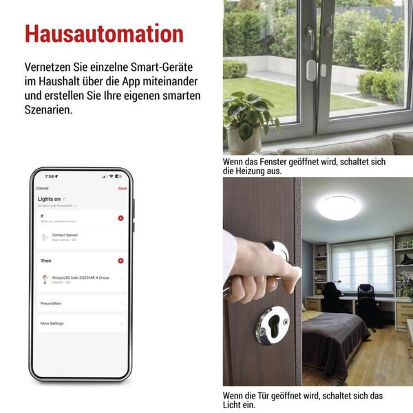 Emos GoSmart Tür-Fenster-Sensor GoSmart magnetisch IP-2011Z ZigBee H5025