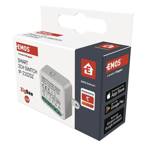 Emos GoSmart Schaltmodul IP-2102SZ ZigBee 2-Kanal mit N-Draht H5102