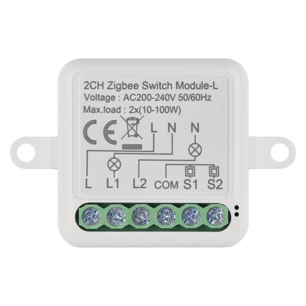 Emos GoSmart Schaltermodul IP-2104SZ ZigBee 2-Kanal ohne N-Draht H5104