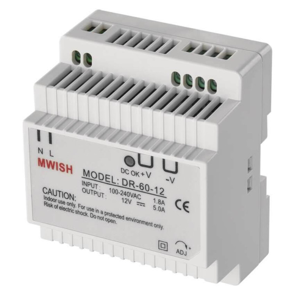 Emos Netzadapter 12V 5A DIN Tragschiene/Hutschiene Netzteil H7009