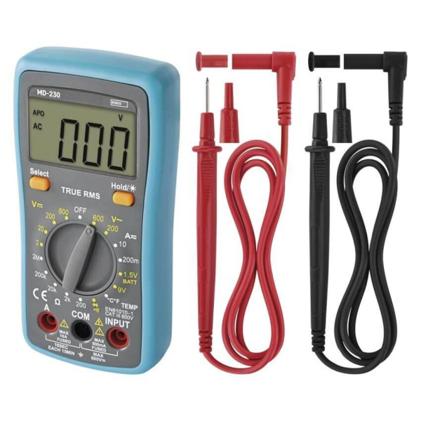 Emos Multimeter 600V 10A MD-230 mit Temperaturmessung M0230N