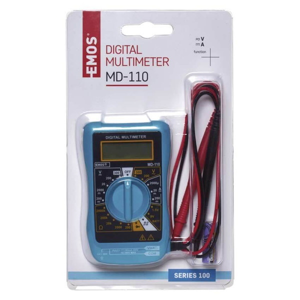 Emos Multimeter MD-110 300V 200mA mit Batterietest M0320