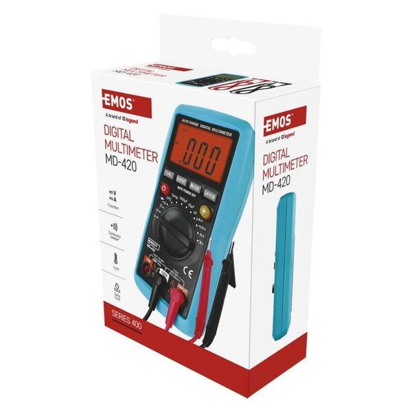 Emos Multimeter 300V 10A MD-420 mit Zangenfunktion M0420N