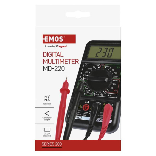 Emos Multimeter MD-220 600V 10A mit Transistortest M2092N