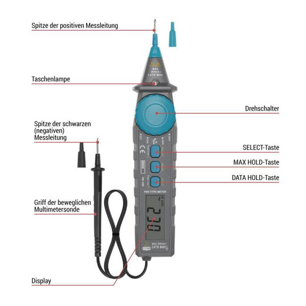 Emos Multimeter 600V 200mA MD-300 automatisch M3216N
