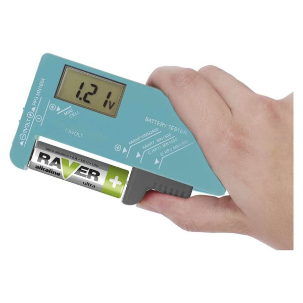 Emos Batterietester AA AAA C D 9V Knopfzellen LCD N0322