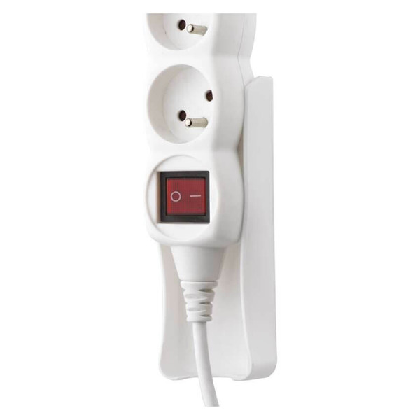Emos Steckdosenadapter Halterung für 3-4 Steckdosen Weiß P0003C