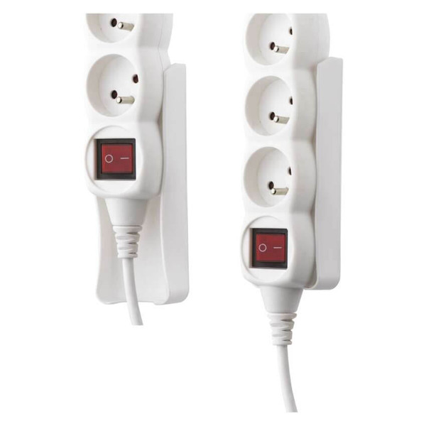 Emos Steckdosenadapter Halterung für 5-6 Steckdosen Weiß P0004C