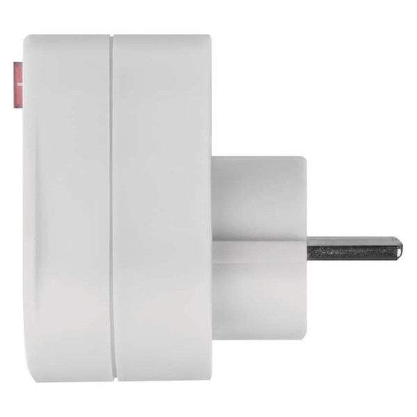 Emos Steckdosenadapter rund mit Schalter Weiß P00262
