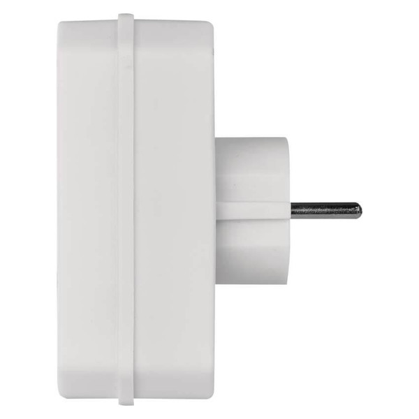 Emos Steckdosenadapter 2x Euro+1x Schutzkontakt Weiß P00272