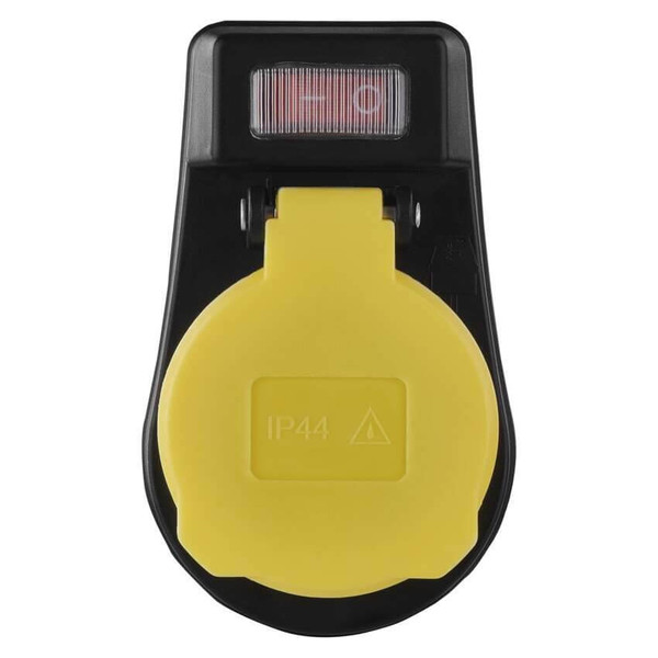 Emos Steckdosenadapter 1-fach mit Schalter IP44 Schwarz P00292