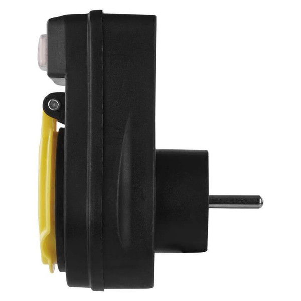 Emos Steckdosenadapter 1-fach mit Schalter IP44 Schwarz P00292
