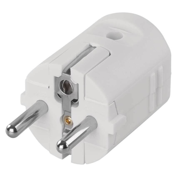 Emos Steckdosenadapter Stecker gerade 16A Weiß P0034