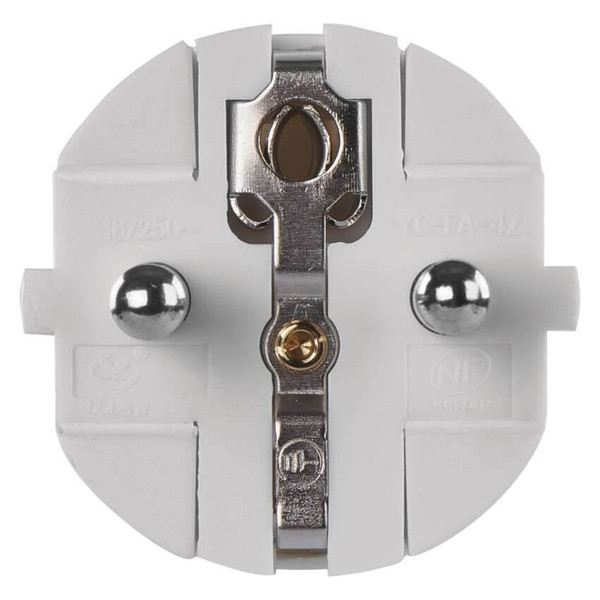 Emos Steckdosenadapter Stecker gerade 16A Weiß P0034