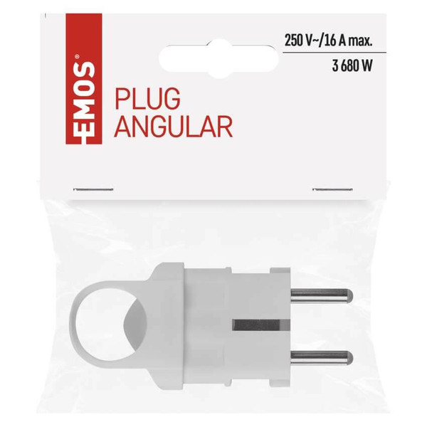 Emos Steckdosenadapter Winkelstecker 16A Weiß P0039