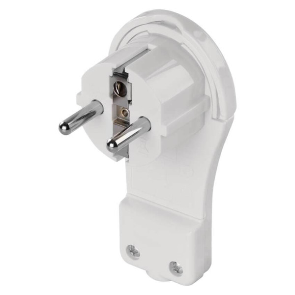 Emos Steckdosenadapter Winkelstecker extra flach 16A Weiß P0066