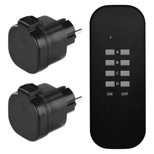 Emos Steckdosenadapter mit Fernbedienung bis 4 Steckdosen IP44 P0068
