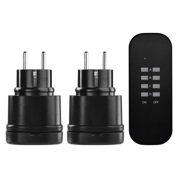 Emos Steckdosenadapter mit Fernbedienung bis 4 Steckdosen IP44 P0068