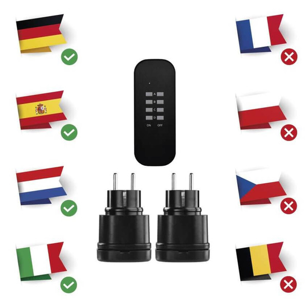 Emos Steckdosenadapter mit Fernbedienung bis 4 Steckdosen IP44 P0068