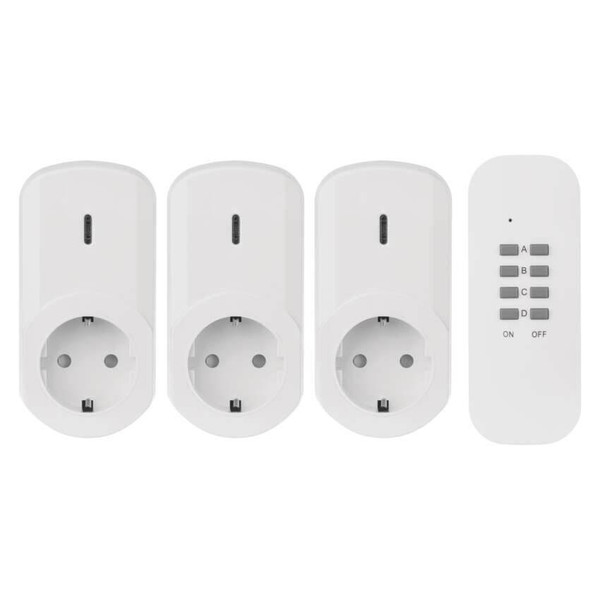 Emos Steckdosenadapter mit Fernbedienung bis 4 Steckdosen 25m P0069