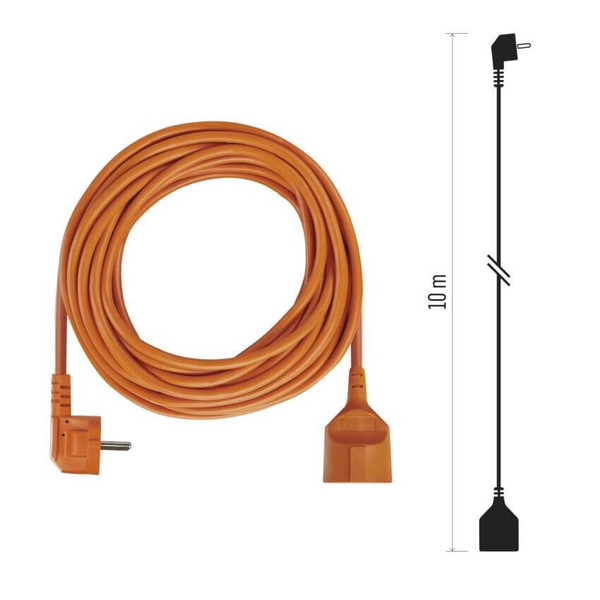 Emos Verlängerungskabel Außen 10m 1,5mm² Orange PVC P01210R