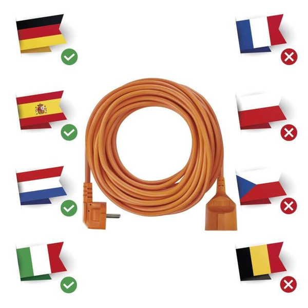 Emos Verlängerungskabel Außen 15m 1,5mm² Orange PVC P01215R