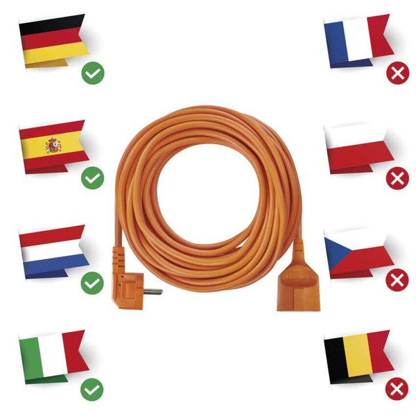 Emos Verlängerungskabel Außen 20m 1,5mm² Orange PVC P01220R