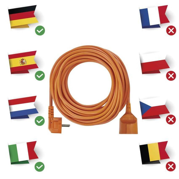 Emos Verlängerungskabel Außen 25m 1,5mm² Orange PVC P01225R