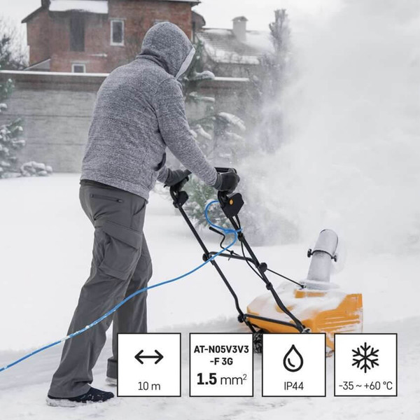 Emos Verlängerungskabel Außen wetterfest 10m 1,5mm² Blau PVC IP44 P01510W